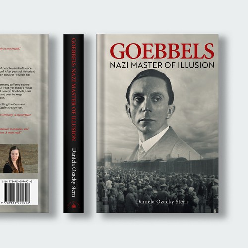 Biography design with the title 'Book cover for Goebbels.'