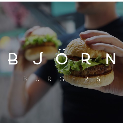 Scandinavian design with the title 'Bjorn Burgers'