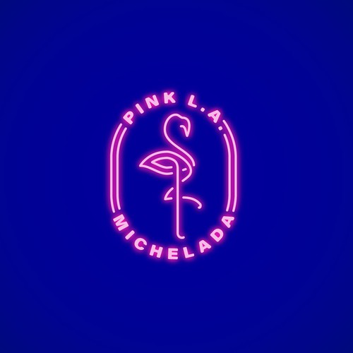 Bar and restaurant logo with the title 'PINK L.A. '