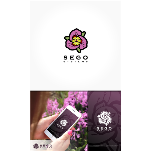 Systems logo with the title 'flower, sego lily, technology'