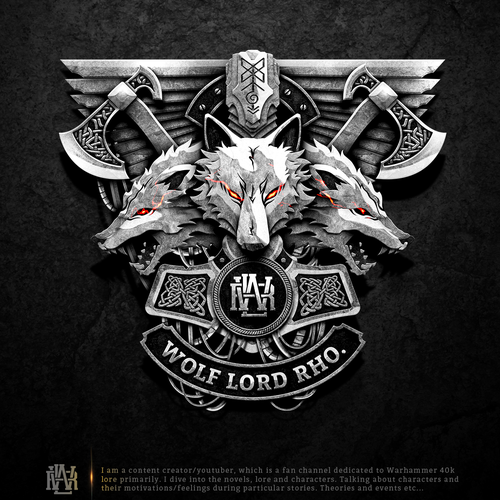 Video game design with the title 'Wolf Lord Rho.'