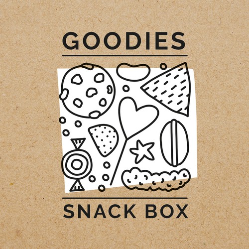 Snack logo with the title 'Cookies vector illustration logo design'