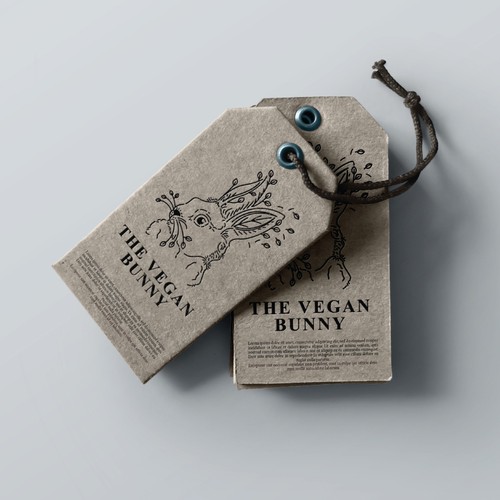 Leaf design with the title 'The Vegan Bunny'