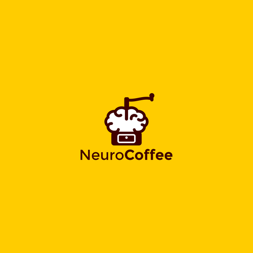 Coffee logo with the title 'Neuro coffe concept logo'