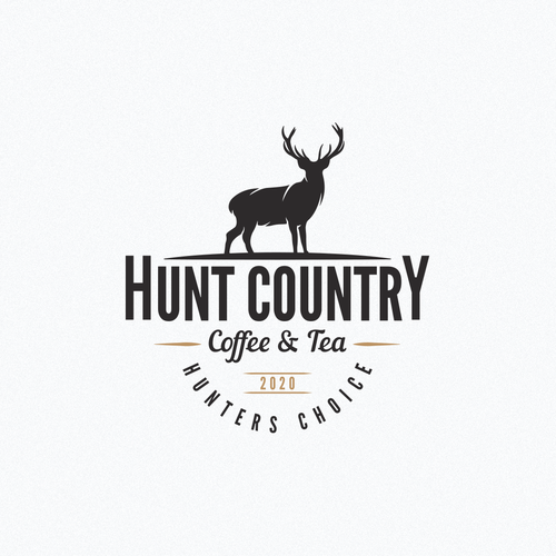 80s logo with the title 'Vintage logo for a hunters coffee house'