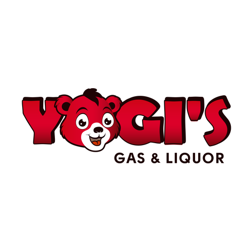 Bear brand with the title 'YOGI'S gas & liquor'