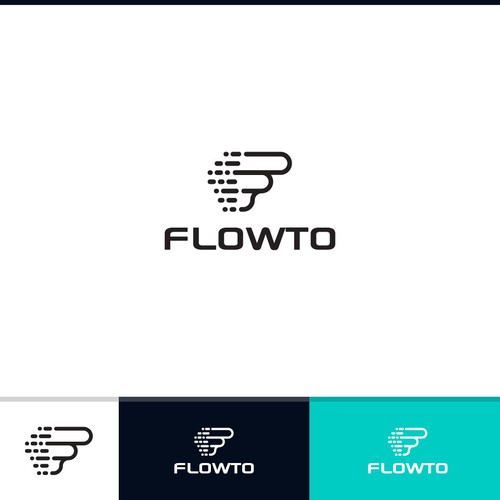 Illustrator design logo with the title 'Logo for flowto'