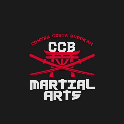 Martial arts design with the title 'CCB MARTIAL ARTS'