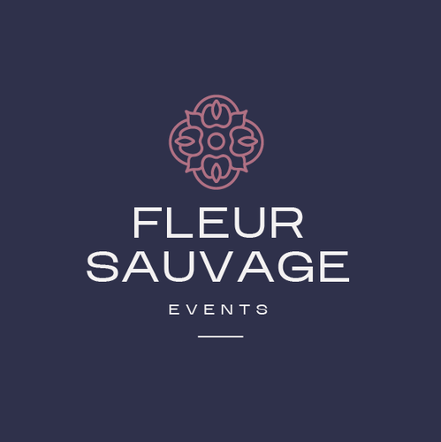 Wedding logo with the title 'FLEUR SAVAGE'