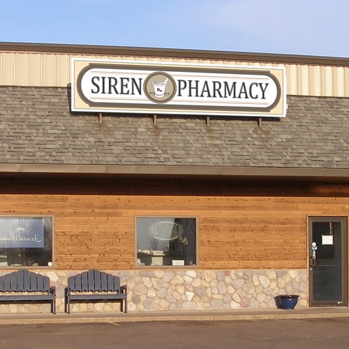 Commercial logo with the title '"SirenPharmacy" Sign'