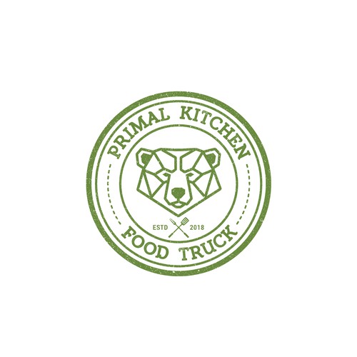 Food truck logo with the title 'Logo Concept for Food truck company'