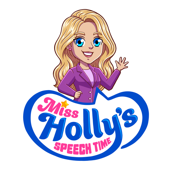 Cute design with the title 'Welcoming Mascot Logo for Miss Holly'