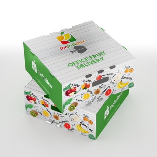 Carton packaging with the title 'Professional Design for Cardboard Fruit Box Packaging'