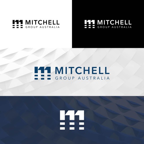 Stencil design with the title 'Modern Logo concept for Mitchell Group Australia'
