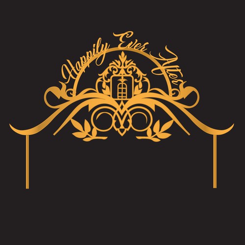 Wedding artwork with the title 'Cake topper decorations'