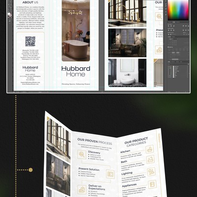 Luxurious Trifold Brochure for Hubbard Home