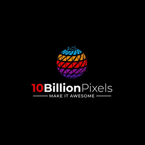Pixel design with the title '10 billion pixels'