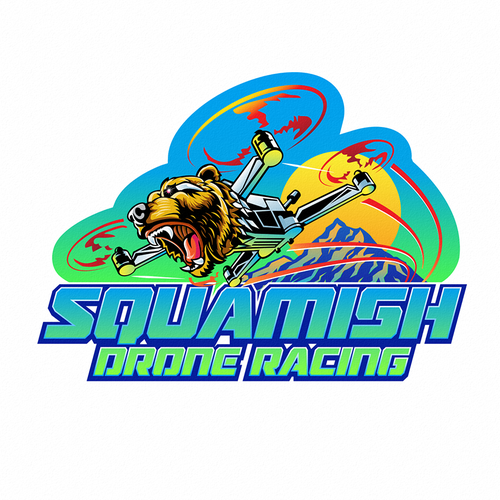 Drone logo with the title 'The Drone Racing'