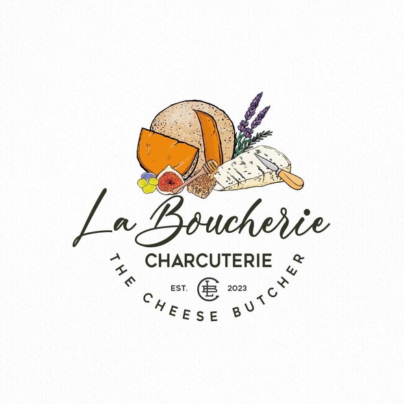 Cheese logo with the title 'La Boucherie Charcuterie'