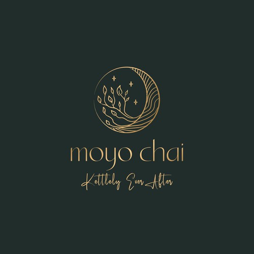 Sun logo with the title 'Sophisticated Logo Design for Moyo Chai'