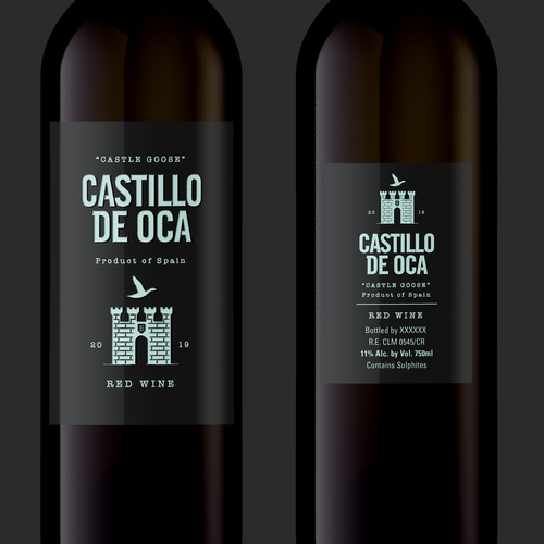 Japanese label with the title 'Spanish wine for Japan'