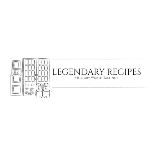 Paris logo with the title 'Logo concept for Legendary recipes website'