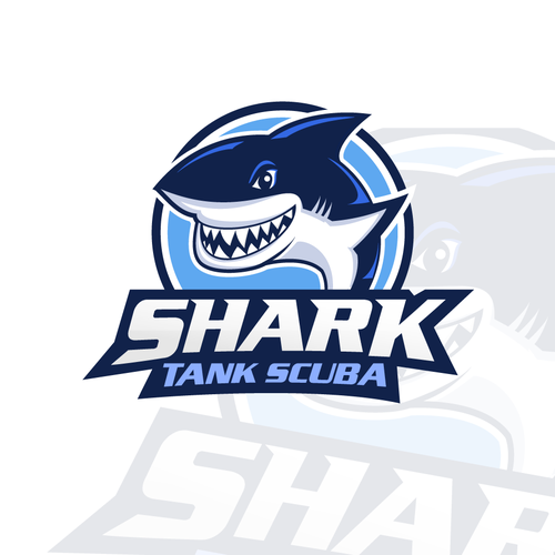 Shark logo with the title 'SHARK TANK SCUBA'