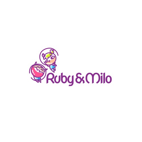 Kid's clothing logo with the title 'Logo design'