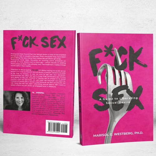 White and pink design with the title 'Book cover for F*CK  SEX'