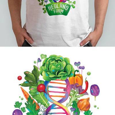 T-shirt illustration for a microgreens farm