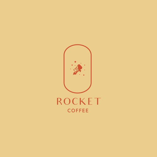 Freelancer logo with the title 'Logo Concept for Rocket Coffee'
