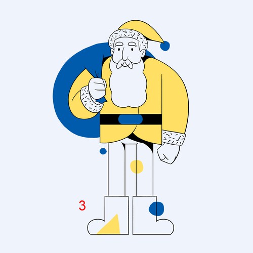 Santa design with the title 'Character design'