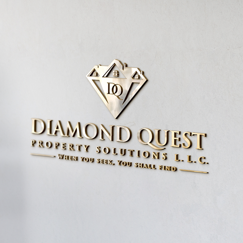 Roof design with the title 'Create an amazing elegant unique home logo for "Diamond Quest Property Solutions"'