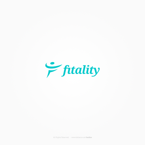 Moving logo with the title 'Logo concept for a fitness startup'