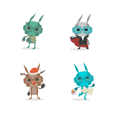 Vampire design with the title 'mascot design'