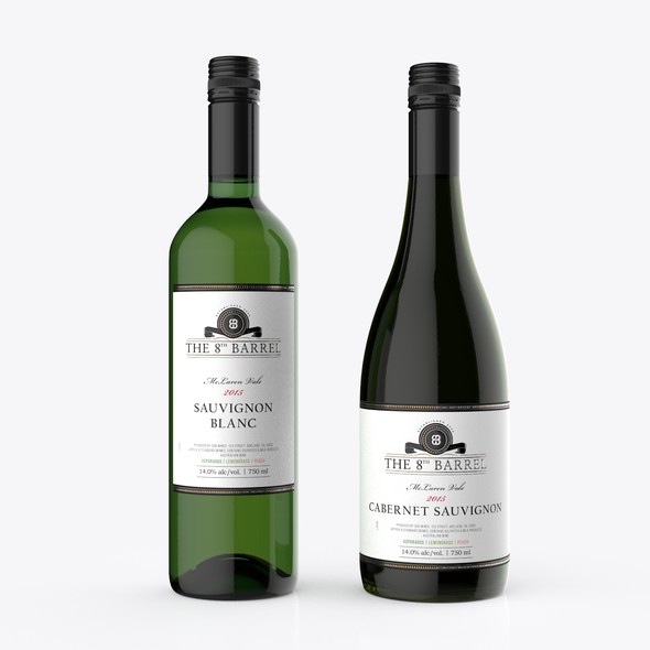 Australia label with the title 'Premium wine label for the 8th Barrel'