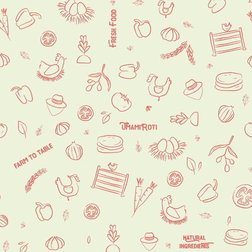 Restaurant artwork with the title 'Pattern for rosterie'