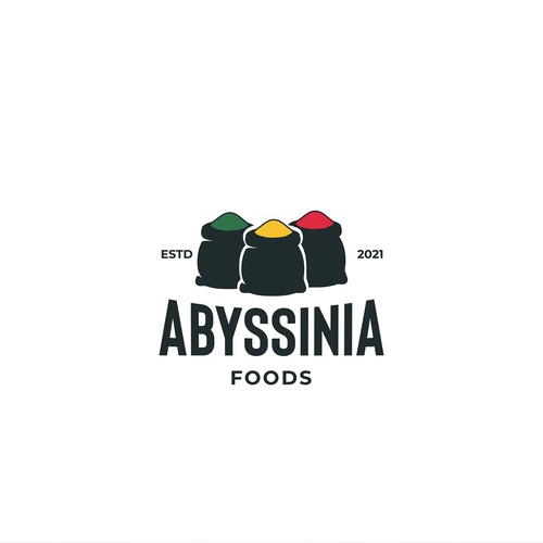 Flag design with the title 'Logo with colors of flag of Ethiopia '