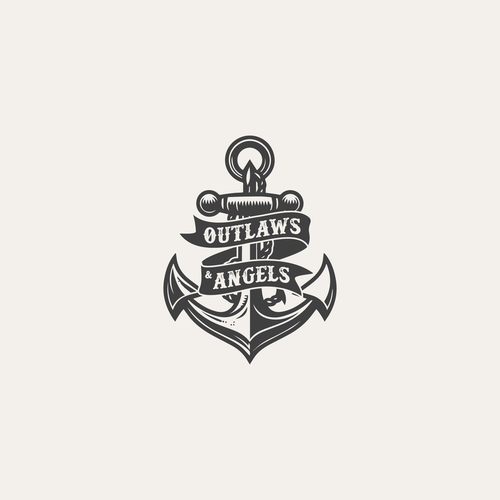 Anchor logo with the title 'Logo for Fishing team's Boat'