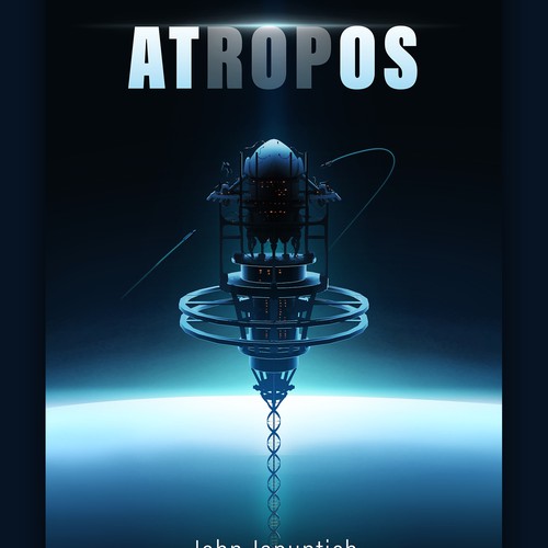 Galaxy book cover with the title 'Atropos'