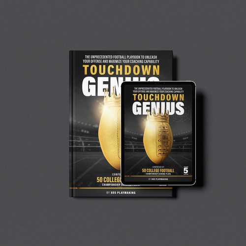 Football design with the title 'book cover'