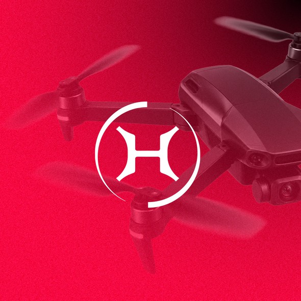 Text design with the title 'Drone Service Logo'