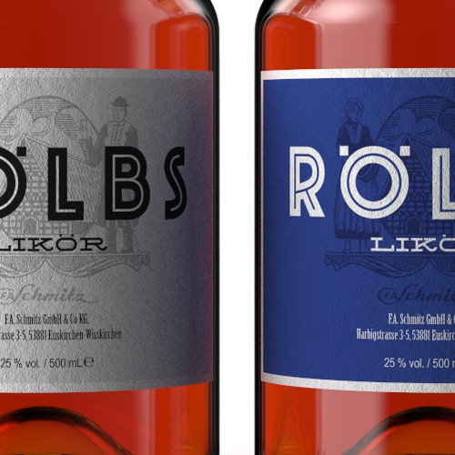 Liquor design with the title 'Redesign of an 100 years old label'