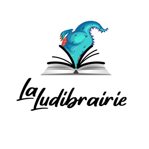 Library logo with the title 'Visual Identity for Bookstore'