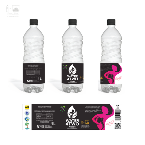 water bottle label design