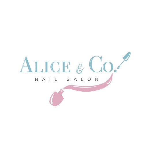 Nail design with the title 'Elegance and fun romantic style'