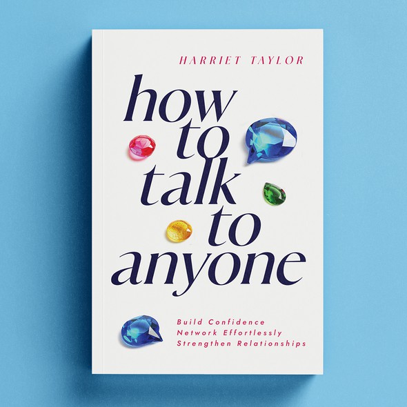Speech bubble design with the title 'how to talk to anyone'