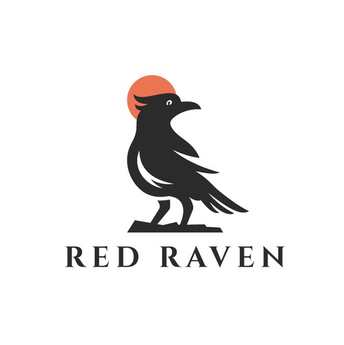 Raven logo with the title 'Raven logo design'