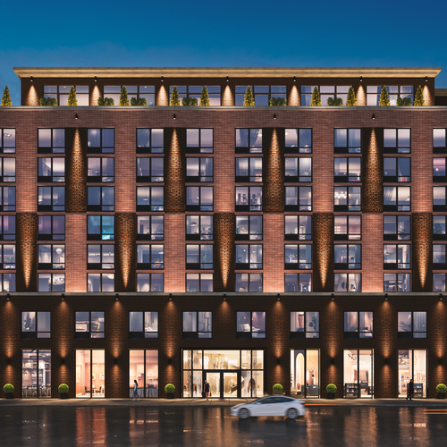 3-dimensional design with the title 'NY Building Render'