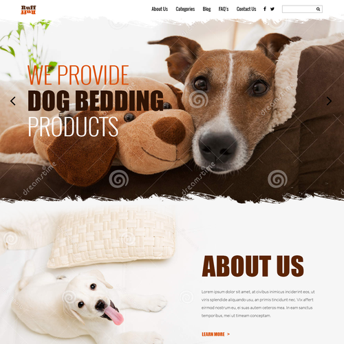 Minimalist website with the title 'Homepage needed for Doggy Website'